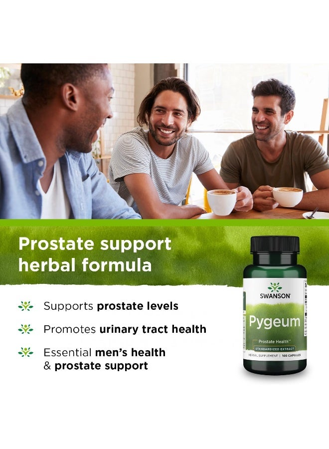 Swanson Pygeum - 100 Capsules, 125 mg Each - Herbal Supplement for Male Prostate Health, Bladder, and Urinary Tract Support - Image 3